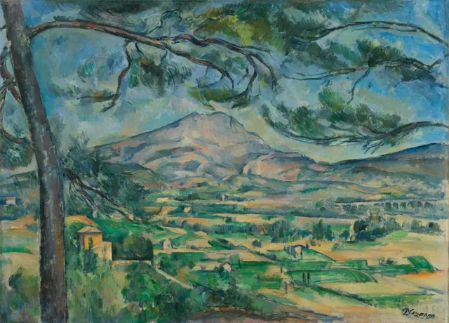 La Montagne Sainte-Victoire au grand pin, tableau de Paul Cezanne, visuel de l'exposition Cezanne et nous au Grand Palais