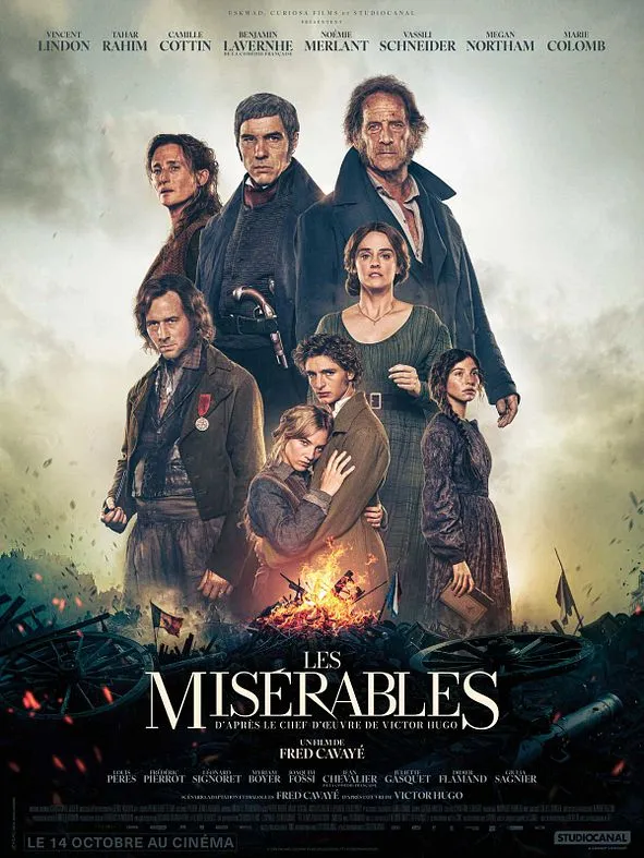 Affiche officielle du film Les Misérables de Fred Cavayé avec Vincent Lindon, Tahar Rahim et Camille Cottin