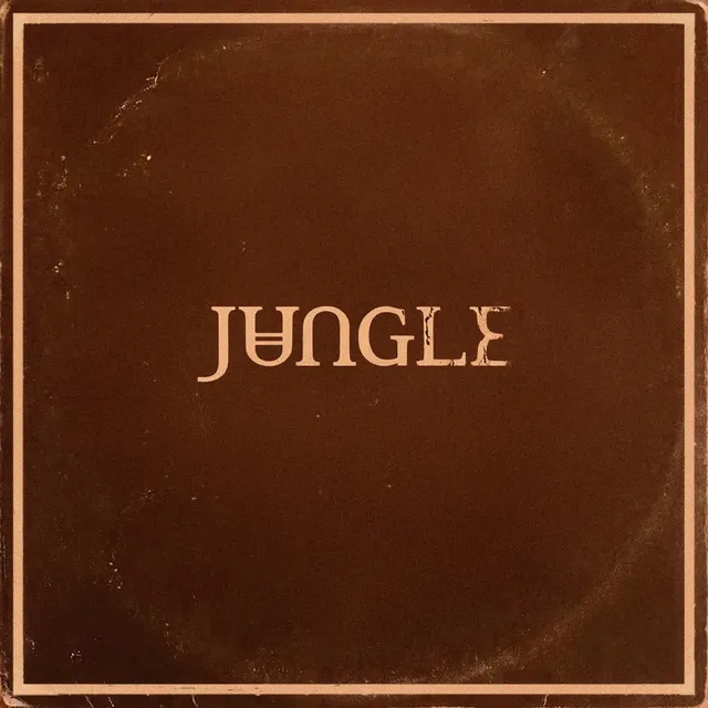 Pochette de l'album Sunshine de Jungle, fond brun sépia avec le logo du groupe