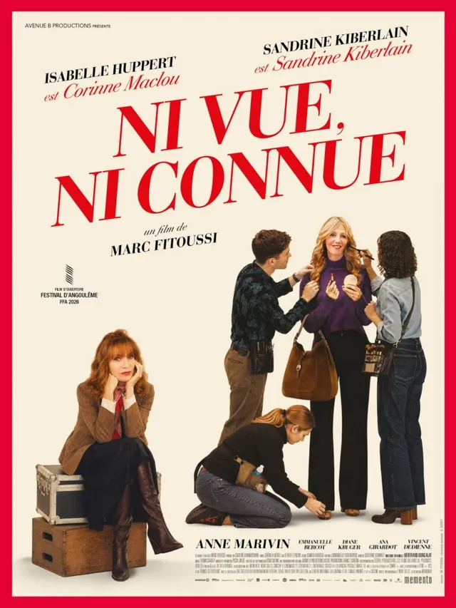 Affiche officielle du film Ni vue, ni connue de Marc Fitoussi, avec Isabelle Huppert et Sandrine Kiberlain