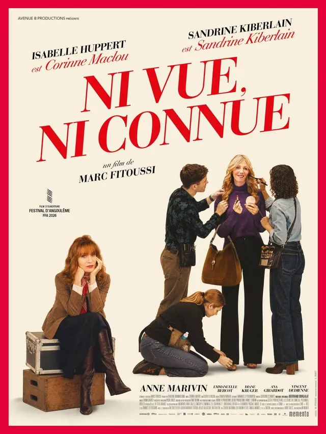 Affiche officielle du film Ni vue, ni connue de Marc Fitoussi avec Isabelle Huppert et Sandrine Kiberlain