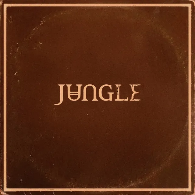 Pochette de l'album Sunshine de Jungle, logo doré sur fond brun vintage