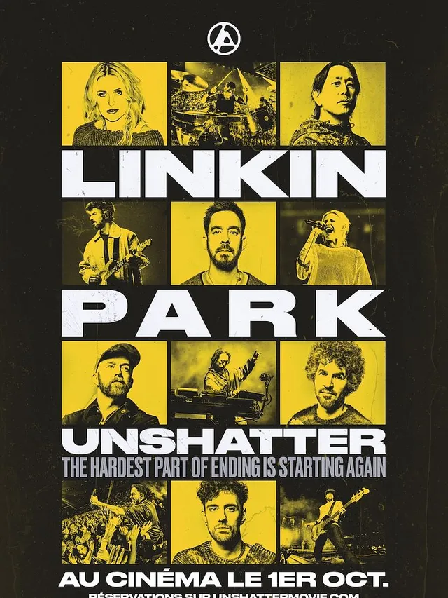 Affiche officielle du documentaire Linkin Park : Unshatter, au cinéma le 1er octobre