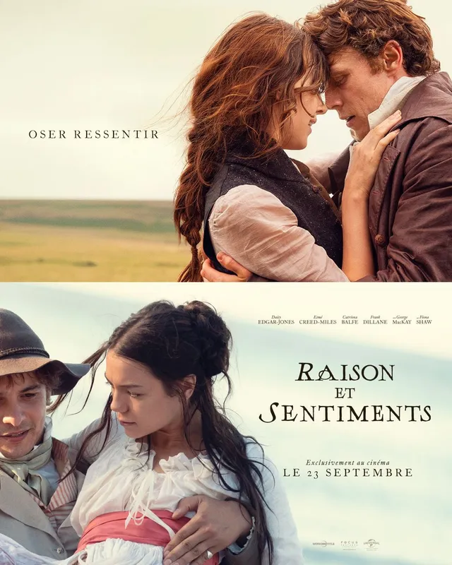 Affiche officielle du film Raison et Sentiments (2026) de Georgia Oakley avec Daisy Edgar-Jones, en salle le 23 septembre