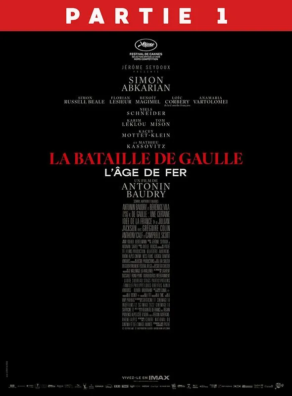 Affiche officielle de La Bataille de Gaulle - L'Age de fer, partie 1, film d'Antonin Baudry avec Simon Abkarian