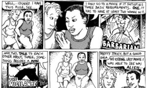 L'appariton du Test de Bechel dans un épisode "Lesbiennes à Suivre", Alison Bechdel, 1985