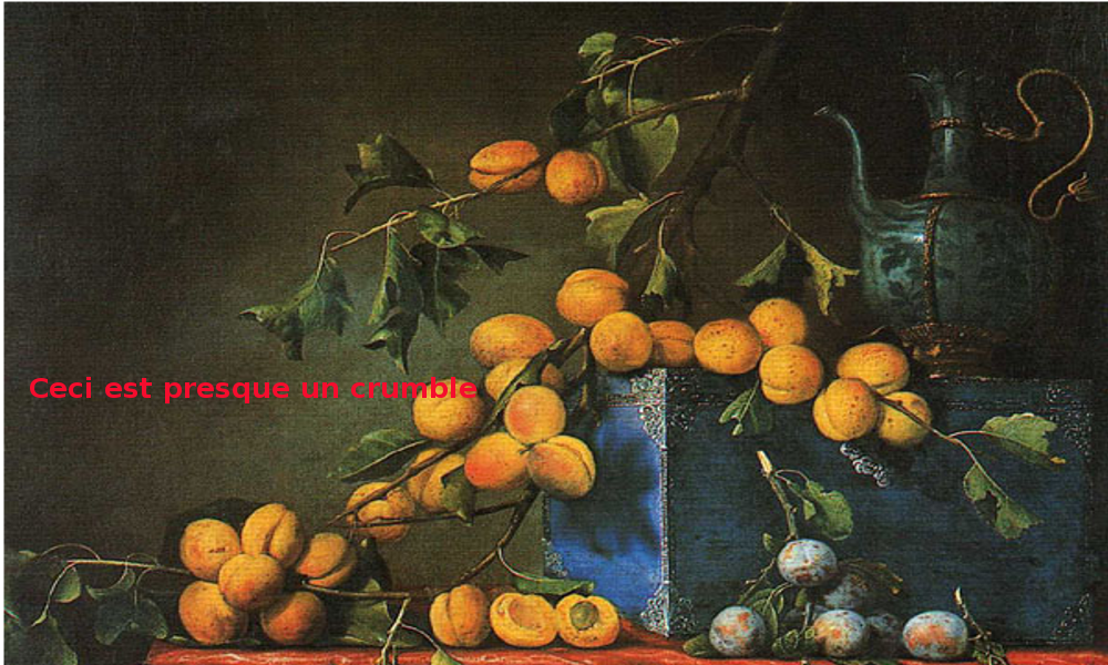 Miam-Art #1 : Le meilleur crumble d’abricots et prunes mortes