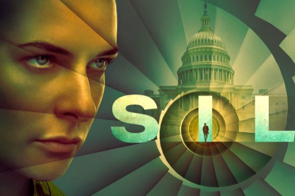 Affiche officielle de la saison 3 de Silo avec Rebecca Ferguson en Juliette Nichols et le dome du Capitole