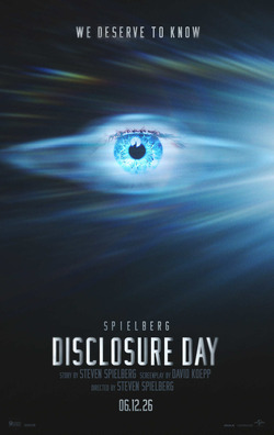 Affiche officielle du film Disclosure Day de Steven Spielberg