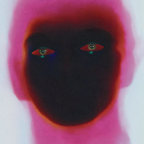 Pochette de l'album W.O.W.A de Ghinzu, visage stylisé aux couleurs thermiques rose et noir