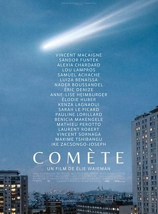 Affiche du film Comète d'Élie Wajeman : une comète traverse le ciel au-dessus des toits de Paris