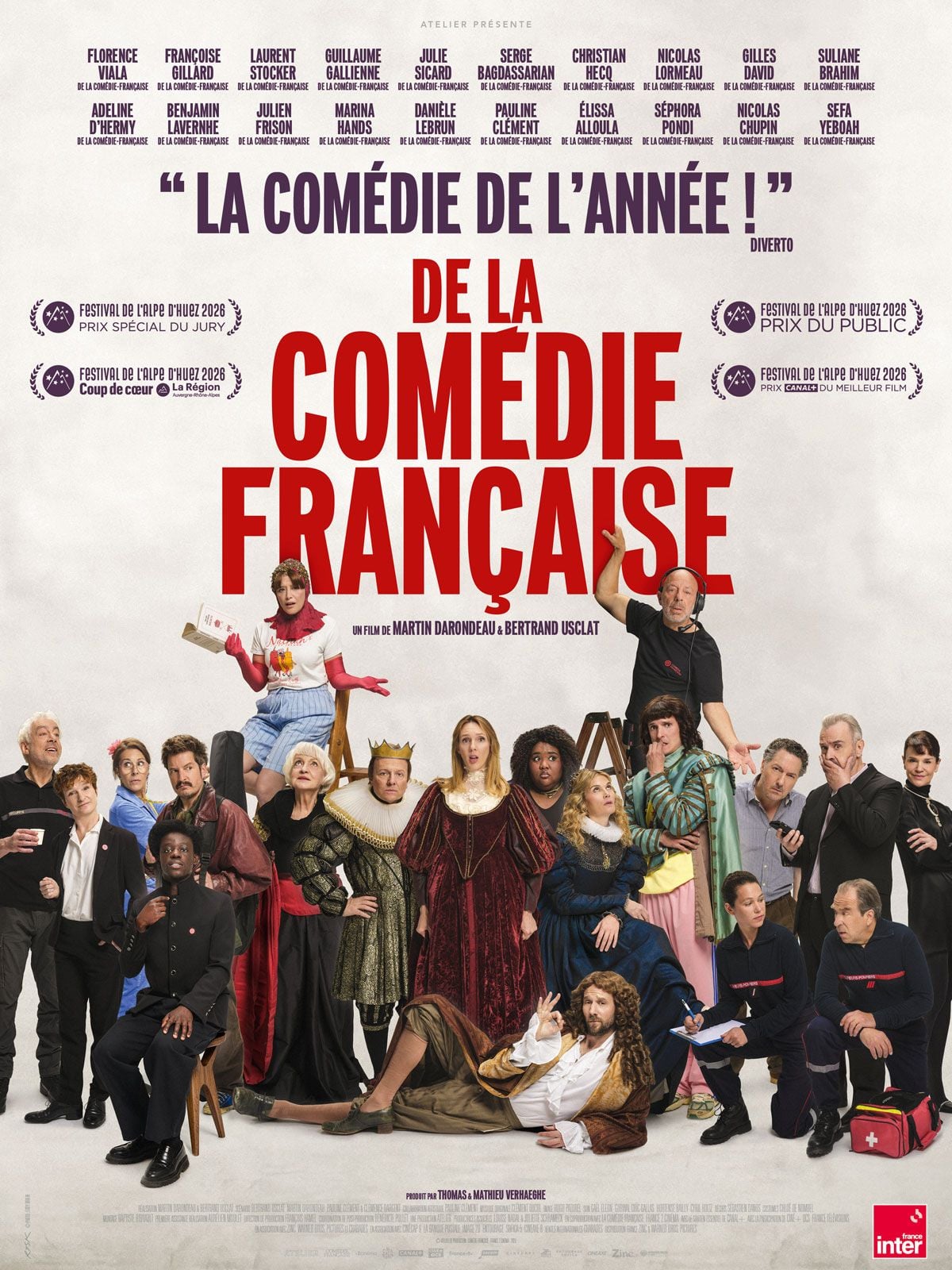 Affiche du film De la Comédie-Française de Martin Darondeau et Bertrand Usclat, avec la troupe de la Comédie-Française