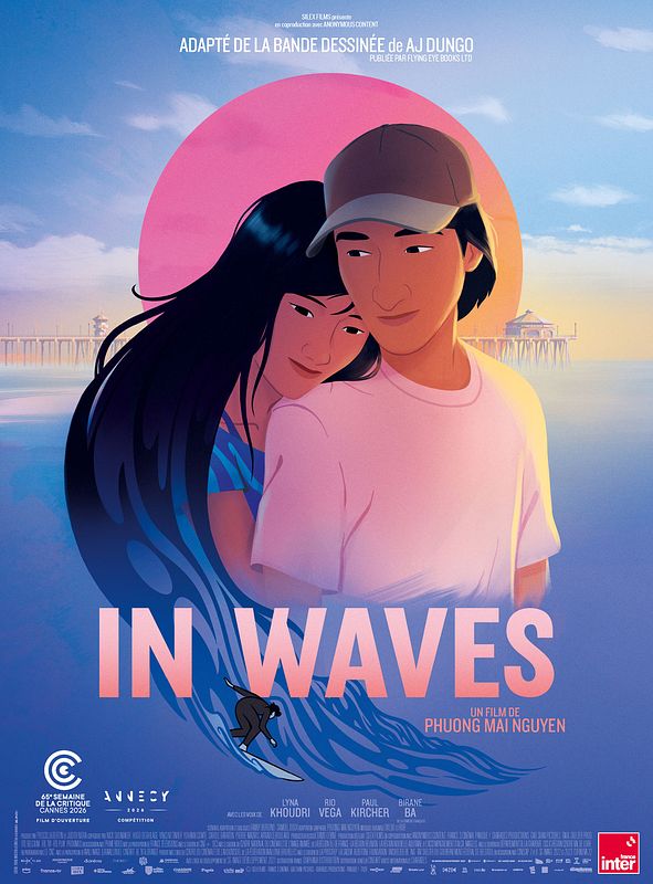 Affiche officielle du film d'animation In Waves de Phuong Mai Nguyen
