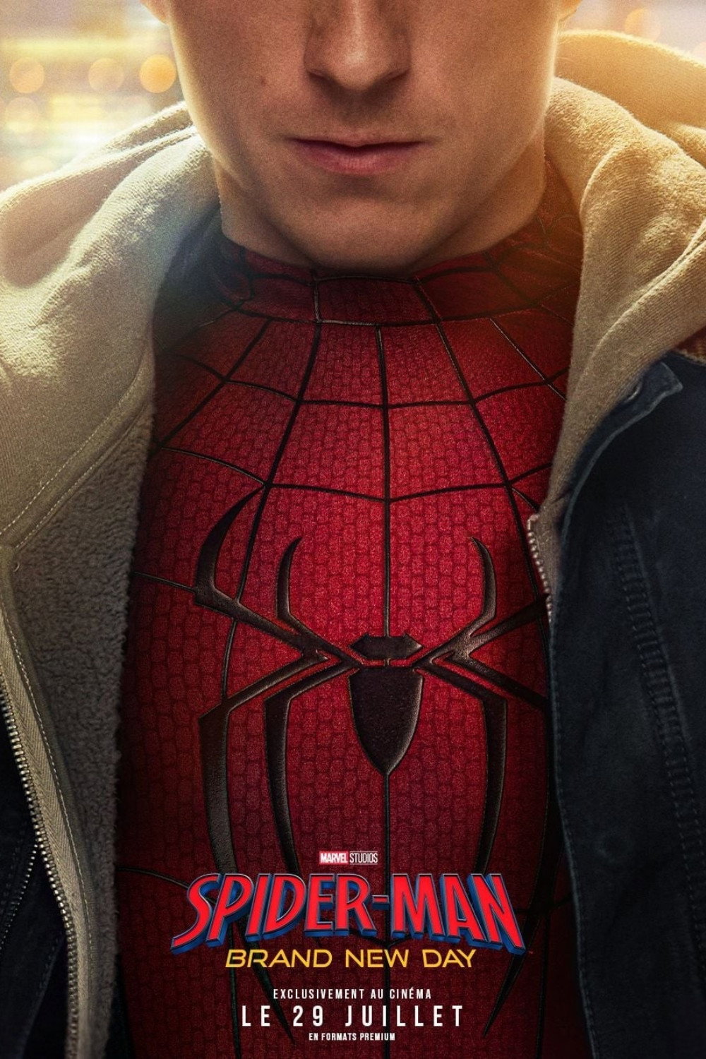 Affiche officielle du film Spider-Man: Brand New Day avec Tom Holland, sortie le 29 juillet 2026