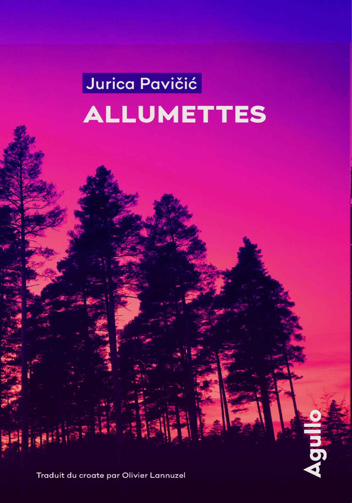 Couverture du roman Allumettes de Jurica Pavičić, éditions Agullo