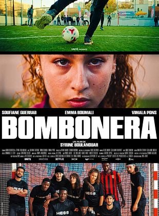 Affiche officielle du film Bombonera de Syrine Boulanouar, avec Emma Boumali au centre