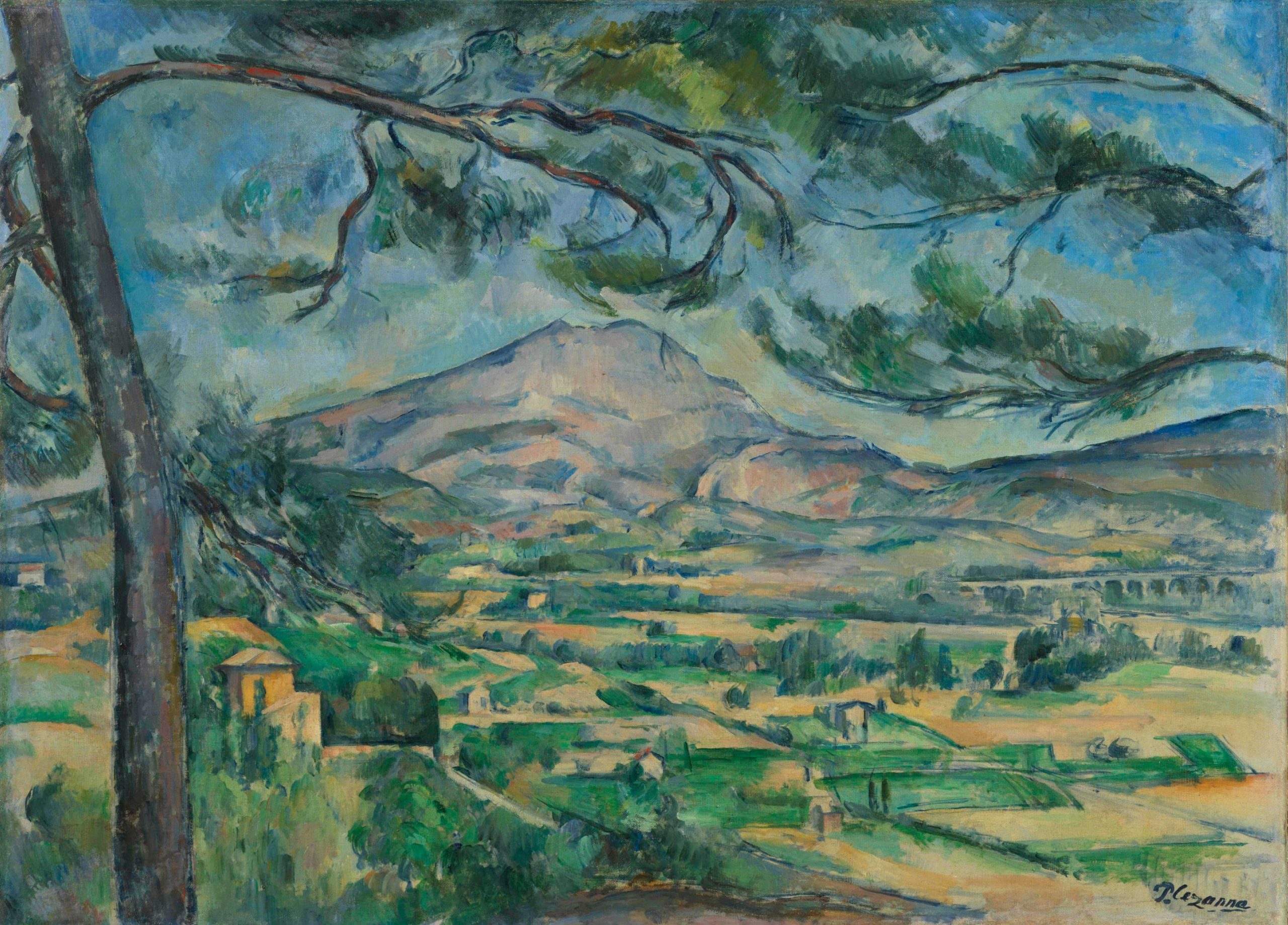 La Montagne Sainte-Victoire au grand pin, tableau de Paul Cézanne, visuel de l'exposition Cézanne et nous au Grand Palais