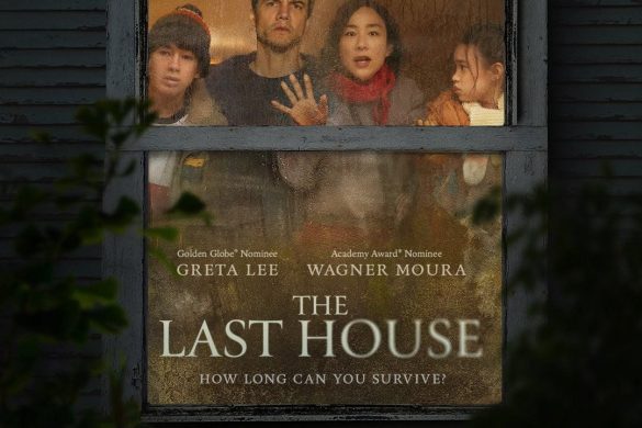 Affiche officielle du film Le Dernier Refuge (The Last House) de Louis Leterrier: une famille apeuree derriere la fenetre embuee d'une maison, sur Netflix le 7 aout