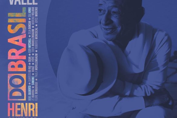 Pochette de l'album Henri Salvador do Brasil, portrait d'Henri Salvador chapeau a la main sur fond bleu, direction musicale Marcos Valle