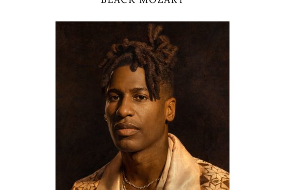 Pochette de l'album Black Mozart de Jon Batiste, portrait peint du pianiste