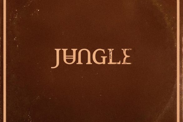 Pochette de l'album Sunshine de Jungle, logo doré sur fond brun vintage