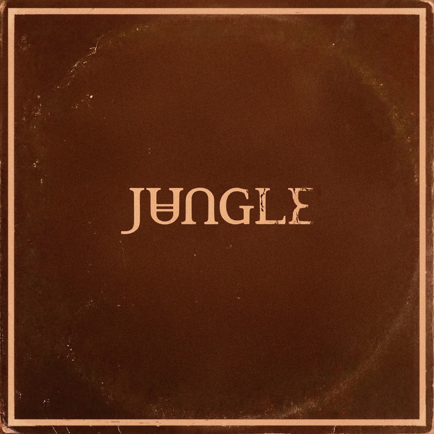 Pochette de l'album Sunshine de Jungle, logo doré sur fond brun vintage