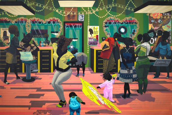 School of Beauty, School of Culture, peinture de Kerry James Marshall exposee au Musee d'Art moderne de Paris