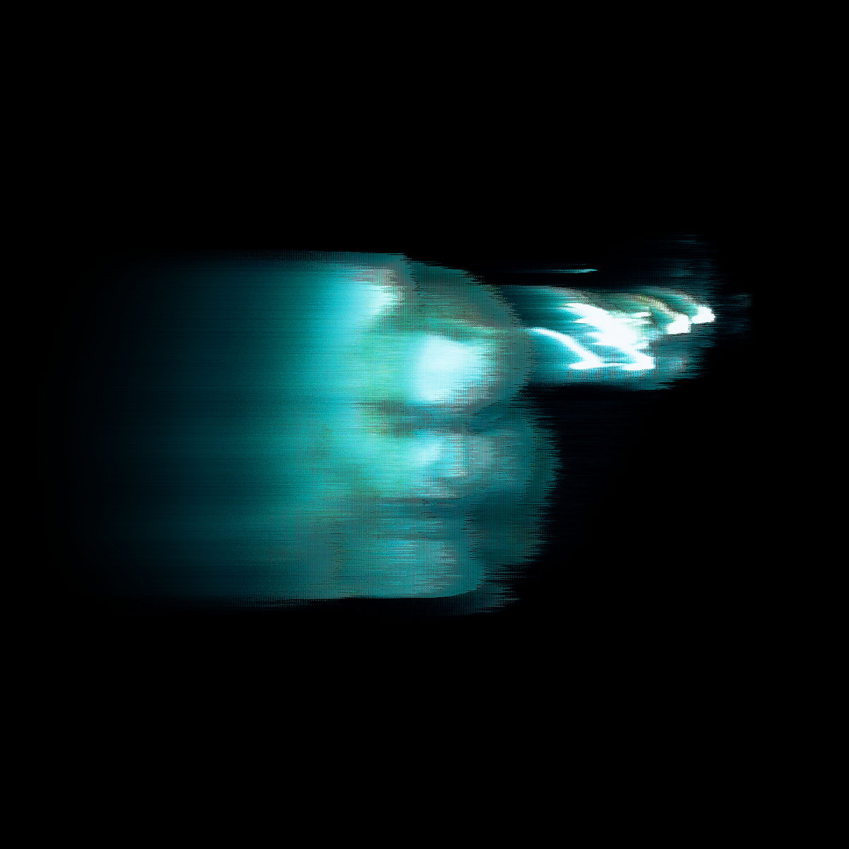 Pochette de l'album Lost Weekend de Phoebe Bridgers : un visage flou aux teintes bleu-vert sur fond noir