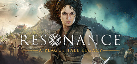 Affiche officielle de Resonance: A Plague Tale Legacy, l'héroïne Sophia devant un paysage de Crète