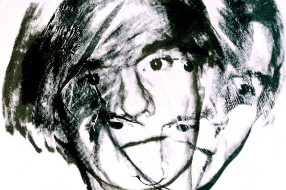 Autoportrait d'Andy Warhol (1978), visuel de l'exposition La ligne et l'image au Musée du Luxembourg