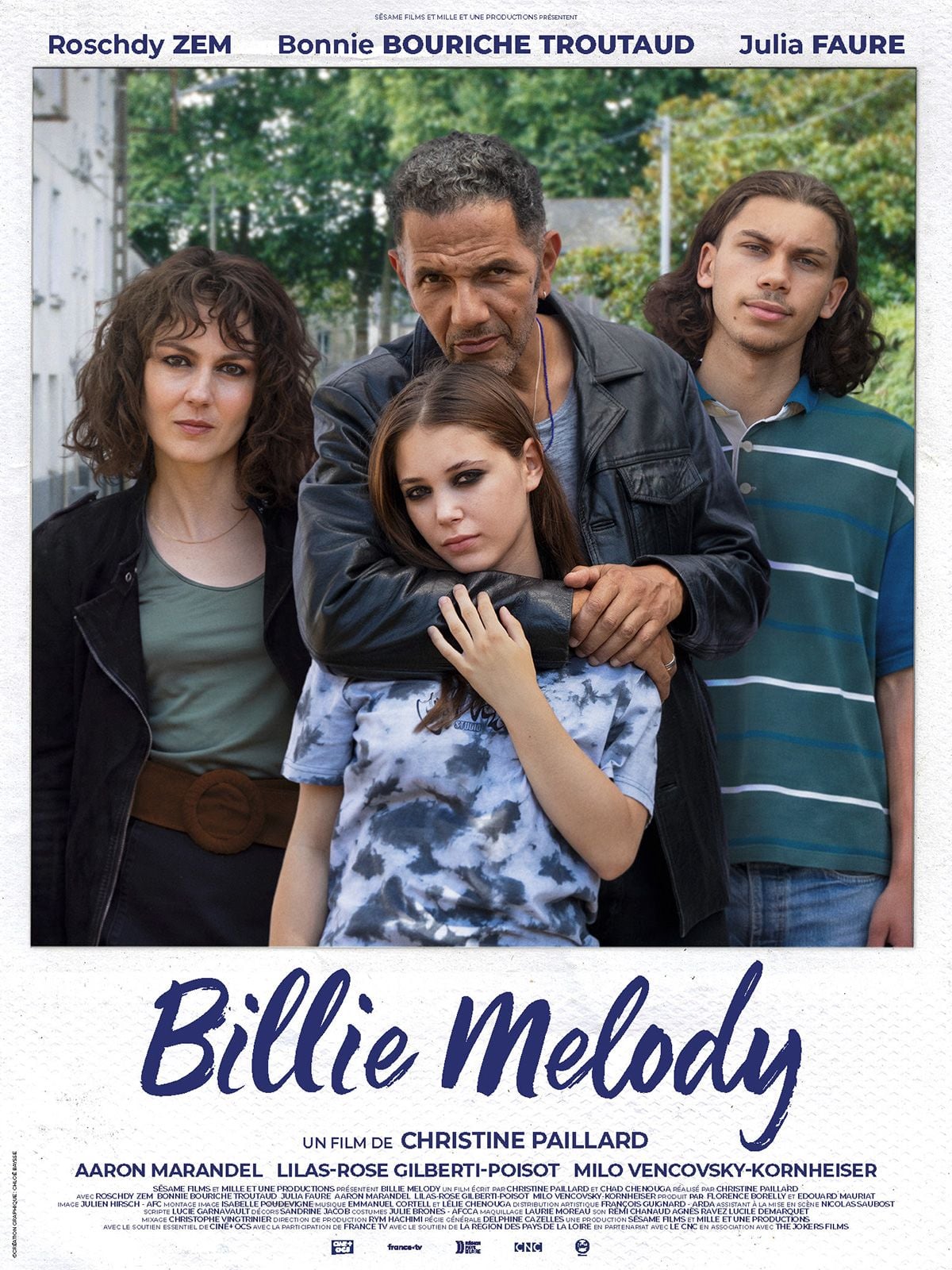 Affiche officielle du film Billie Melody de Christine Paillard, avec Roschdy Zem, Bonnie Bouriche Troutaud et Julia Faure