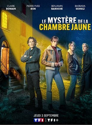 Affiche officielle de la mini-série Le Mystère de la chambre jaune (TF1) avec Claire Romain, diffusée dès le 3 septembre 2026
