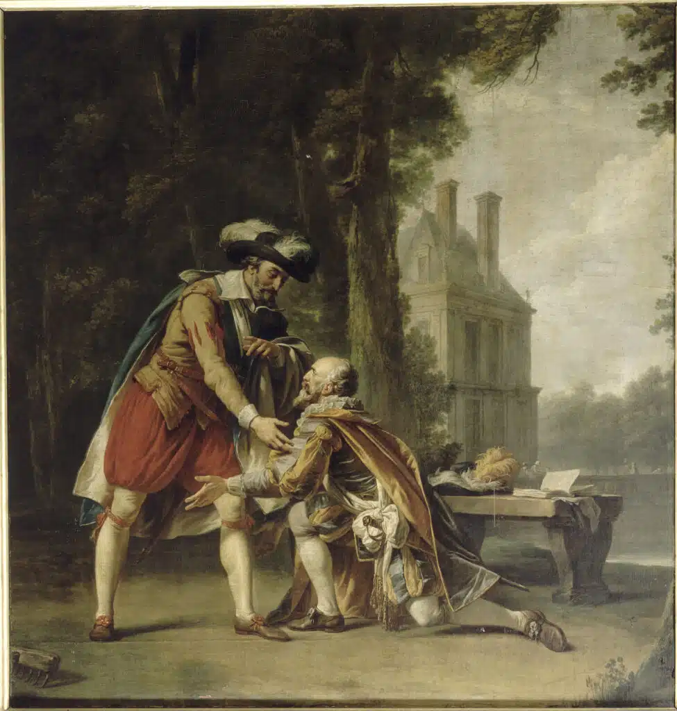 Henri IV et Sully à Fontainebleau, tableau de François-André Vincent, exposition Le panache des Lumières