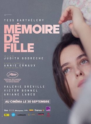Affiche officielle du film Mémoire de fille de Judith Godrèche, avec Tess Barthélémy