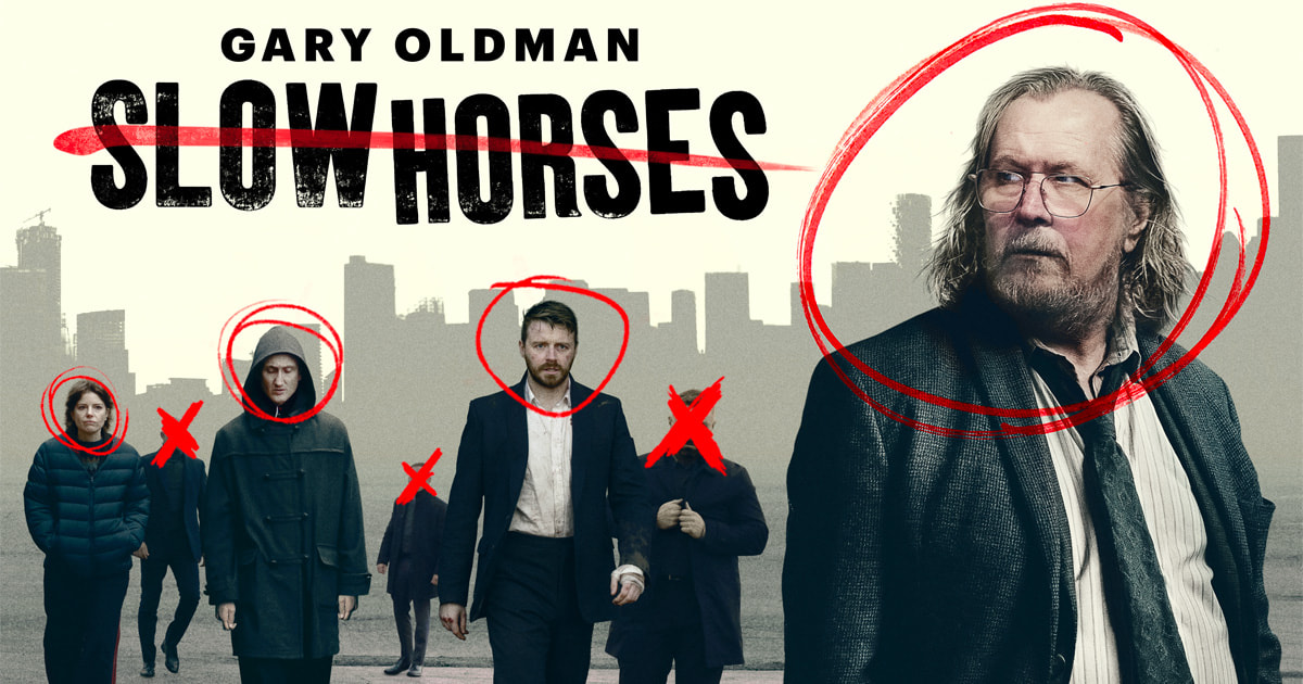 Affiche officielle de la saison 6 de Slow Horses avec Gary Oldman dans le role de Jackson Lamb