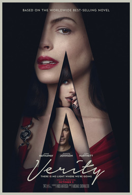 Affiche officielle du film Verity avec Anne Hathaway, Dakota Johnson et Josh Hartnett