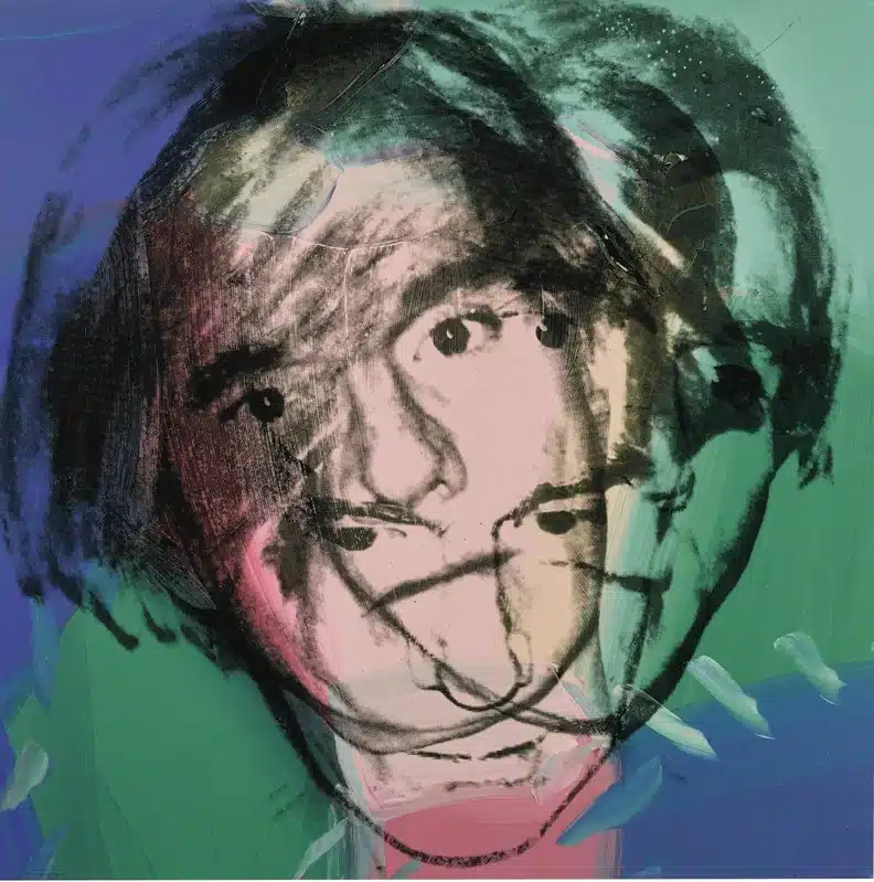 Autoportrait de 1978 d'Andy Warhol, visuel de l'exposition La ligne et l'image au musée du Luxembourg