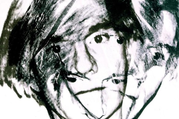 Autoportrait dessiné d'Andy Warhol, visuel de l'exposition La ligne et l'image au Musée du Luxembourg