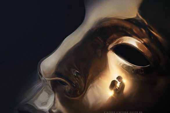 Affiche officielle du film Le Fantome de l'Opera (2026) d'Alexandre Castagnetti : un masque dore dans lequel s'enlace un couple