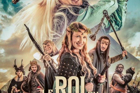 Affiche officielle du film Le Roi du Game d'Eric Judor, costumes d'elfes et d'orques, slogan mi-elfe mi-pas elfe