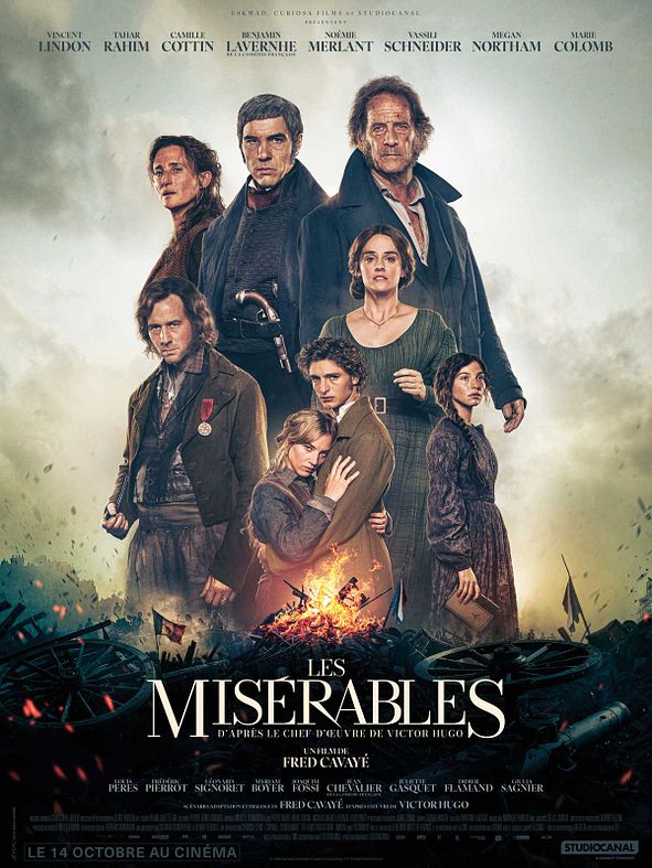 Affiche officielle du film Les Misérables de Fred Cavayé avec Vincent Lindon, Tahar Rahim et Camille Cottin