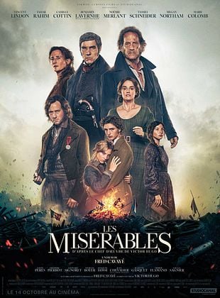 Affiche officielle du film Les Misérables de Fred Cavayé, avec Vincent Lindon et Tahar Rahim