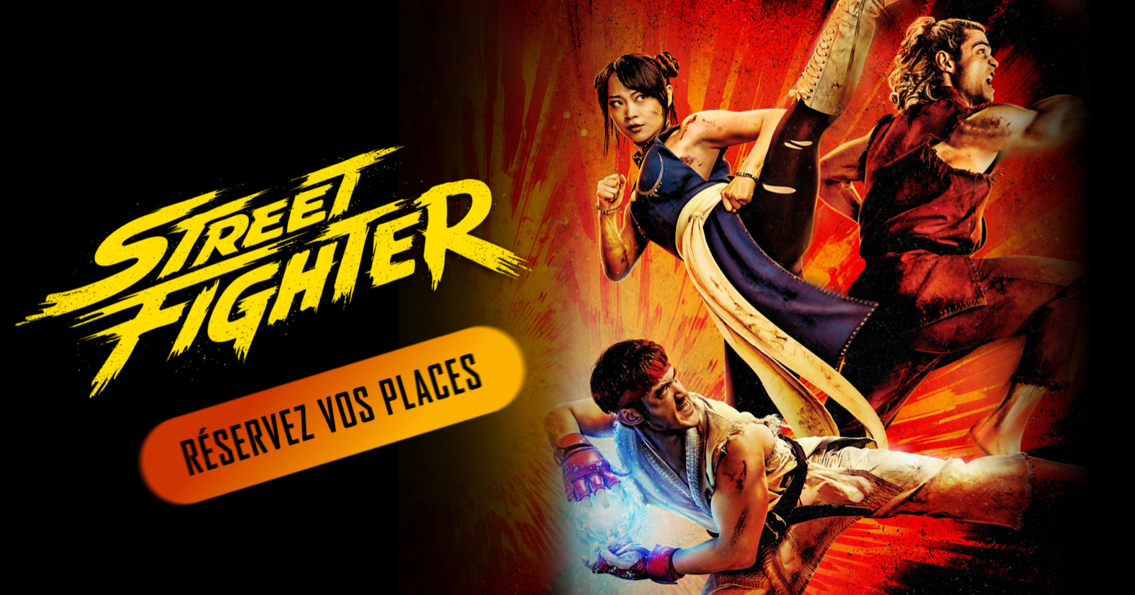 Affiche officielle du film Street Fighter 2026 avec Chun-Li, Ken et Ryu