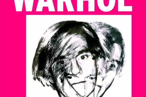 Affiche de l'exposition Andy Warhol. La ligne et l'image au Musée du Luxembourg, avec l'autoportrait de 1978